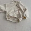 Kläder sätter nya baby fleece kläder sätter vinterhöstbarn plus pullover toppar byxor 2 st.