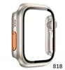 Apple Watch Series 8 7 6 5 4 Se Seconds Apple Watch Ultra Full Protect Armor Cover 45mm 44mm에 대한 818D 슬림 범퍼 화면 보호기 케이스 케이스