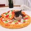 Tappetini Pet Cat Dog Bed Mat e coperta Set Modello creativo Uovo Pizza Cavolo Avocado Forma di pane Cuscino per gattini Forniture calde invernali