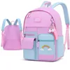 Borse da scuola Zaini da ragazza Nylon Bookbag Elementare Borse da scuola carine Cartone animato antifurto Daypack per bambini Studenti Bambini J230422