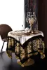 Retro Tablecloths for Dining Table Rectangular Round Tassels Jacquard Floral Chair Cover Table Cover Party Events Home