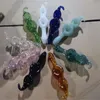Glazen pijpen roken produceren met de hand geblazen waterpas gekleurde pompoen gebogen haakglaspijp