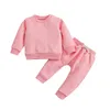 Zestawy odzieży Baby Boys Girls Autumn Winter Outfit garnitur bawełniane swobodne pikowane serce z długim rękawem bluzki