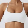 Roupa de yoga respirável criss cross ginásio superior mulheres sutiã roupa interior sem costas sem costura sutiã esportes colete bralette push up