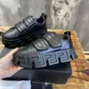 Scarpe designer Greca Portico Sneaker Sneaker Sneaker Cinturino regolabile Uomini Donne Casualmente Scarpe in pelle Cassa di moda Taglie 35-45
