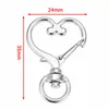 Keychains 10 Pcs Heart Flower Round Shape Metal Key Holder Split Rings Unisex Keyring Keychain For Diy Accessories