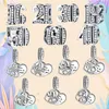 Pierres précieuses en vrac BAMELA 925 argent Sterling numéro charmes coeur arabe 16 18 21 30 40 perle pour pendentif original Bracelet bijoux d'anniversaire