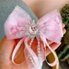 Hårtillbehör Bow Princess Garn Ribbon Hairclip Flower Hairpin Children Girl Women Clip Pin Hairgrip Huvudbonader