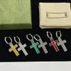 Neue Designer-Charm-Ohrringe für Damen, Kreuz, lange Ohrringe, Messing, Modeschmuck, beste Qualität