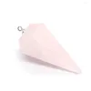 Collane con ciondolo 1pc 17x40mm Sezione a forma di cono Pendenti in pietra semipreziosa naturale Quarzo rosa Occhio di tigre Fai da te Collana Bracciali