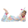 Pajamas Glow In The Dark Kids Pajamas Unicorn Onesie Winter Flannel Overalls for Children Pyjamas Baby Girl Sleepwear Plush Pjs 231124