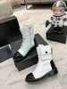 Designer-Stiefel, Modemarke, Martin-Stiefel, klassische, vielseitige kniehohe Chelsea-Stiefel, hochwertige flache Damenstiefel aus Leder mit dicker Sohle