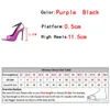 Sandals Design Pointed Open Toe Women's Black Silk Summer Thin High Heels Ladies Ankle Buckle Strap Shoes Stiletto