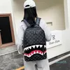 Rucksack Reisetasche Mode Gitter Rucksack Student Schultasche Große Kapazität Shark Bag Street Trend Man