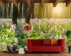 Fonds d'écran Papel De Parede Blooming Fleurs Arbre Forêt 3d Papier Peint Naturel Salon Cuisine Chambre Papiers Peints Décor À La Maison Murale
