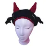 Berets Little Devil Hat Horn Knit Halloween grappige y2k beanies