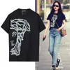 Chun yu yin jia Nieuwe Designer luxe Merk Portret Figuur Print T-shirt met korte mouwen dames Zwart Wit Groen tee gemerceriseerd katoen Plussize 3xl 4x