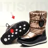 Stivali Stivali da neve per bambini Stivali invernali più velluto caldo cotone Scarpe genitore-figlio Stivali unisex in lana per bambini Scarpe per bambini 231127