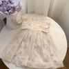 女の子のドレス幼児の子供キュートスリーブ女の子のためのフローラルドレスベビーホリデー甘いシフォンメッシュ夏の服