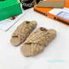 sandals women cross chunky flat heel fisherman genuine gladiator shoes classical leather half drag 3d casual designer letter slippers flip flop slides