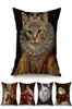 CushionDecorative Pillow Cat Funky Animal Portrait Europe Renaissance Oil Painting Posters Style Decorative Throw Cases Linen Sof6763488