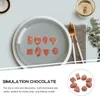 Opslagflessen 8 stuks Schimmel Simulatie Chocolade Kind Mini Voedsel Dessert Pretend Speelgoed Pvc Decoratief Nep