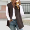 Gilets pour femmes automne et hiver veste pour femmes fausse laine gilet sans manches décontracté col rond manteau gilet Chaqueta