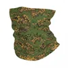 Scarves Russian Woodland Camouflage Bandana Neck Gaiter Printed Army Military Camo Face Scarf Multi-use Cycling Running Washable