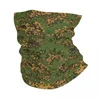 Sciarpe Russian Woodland Camouflage Bandana Collo Ghetta Stampata Esercito Militare Camo Sciarpa Multiuso Ciclismo Corsa Lavabile