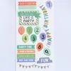 Present Wrap Kljuyp 4PC Birthday Boys Selfhesive Paper Sticker för Scrapbooking Happy Planner/Card Making/Journaling Project