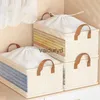 Boîtes de rangement bacs organisateurs de placard pliables avec couvercle conteneur de vêtements empilable grande organisation pour couverture d'oreiller Toysvaiduryd