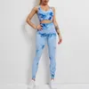 Yoga Outfit Vrouwen Fitness Yoga Sets Sexy Push Up Bh Naadloze Tie Dye Workout Suits Hoge Taille Leggings Gym Sport Training Sets Vrouwelijke P230504