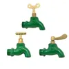 Bathroom Sink Faucets Outdoor G1/2 Green Old Fashioned Iron Quick Opening Tap Cast Slow Key