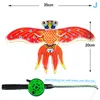 Kite Zubehör 1Set Kinder Cartoon Schmetterling Papagei Schwalben Adler Thema Mit Griff Kinder Fliegen Outdoor Spielzeug Geschenke 230426