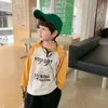 T-shirts Spring kids cartoon 4 colors raglan sleeve T shirts Boys and girls cotton casual Tees 230427