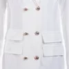 Casual Dresses Elegant Women Dress Office Casual Blazer White Black Spring Summer Loose Suit Ladies ES 230427