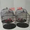 Nids Livraison gratuite 1 pièces cage à oiseaux en fer continental fenêtre décorative petite cage ornements de mariage.cages classiques pour oiseaux