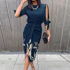 Dresses Autumn Sexy Office Dress Fashion Lady Print Bodycon Lowcut Elegant Beach Party Casual Ruched Dresses For Women Robe Femme