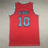 Basket-ball américain porter Mike Bibby 10 retour maillots hommes blanc noir rouge vert mitchell ness chemise taille adulte jersey cousu ordre de mélange