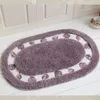 Alfombras De baño De forma ovalada, alfombra De microfibra para bañera, suelo lateral, alfombras De baño antideslizantes, alfombras De baño, felpudo para ducha, Tapis Salle De Bain