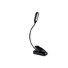 Lampade da tavolo Accessori da viaggio Clip-on Flessibile Mini Usb Light Lampada da lettura Comodino Dormitorio Led orientabile