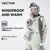 Skiing Suits VECTOR Ski Jacket Men's and Women's Single Board Double Board Loose Warm Windproof Waterproof Professional Ski Jacket 231127