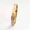 Designer Bracelet Classic Letter Bracelet Women's Couple's Bracelets 18k Gold Rose Gold Silver Tri-Colour Bangle 8MM Wide Size 17 Luxury Jewellery