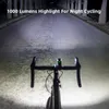 Bisiklet Işıkları Rockbros 1000lm Bisiklet Işık Ön Lamba Tip C Şarj Edilebilir LED 4500mAH Bisiklet Işık Su Geçirmez Far Bisiklet Aksesuarları P230427