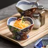 그릇 창의적인 화려한 세라믹 그릇 홈 육각형 샐러드 케이크 플레이트 일본 양념 맛 요리 부엌 디저트 식탁