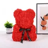 25CM rose bear Wedding Party Decoration Valentine Girlfriend Anniversary Gift Foam Flower Teddy Bear Rose Bear