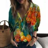 Women's Blouses Summer Lady Shirt Fruit 3D Printed Personality Cute Casual Style Ladies Fashion Trend Women