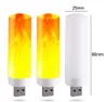 Żarówki LED Flame Effect Light USB Imitating Pliczający świeca lampa nocna 5pcs Atmosfery żarówki do wystroju domu na zewnątrz na zewnątrz