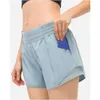 Женские шорты для йоги lu-33 Hotty Hot Pants Pocket Quick Dry Speed Up Спортивная одежда Спортивная одежда Дышащие брюки для фитнеса с высокой эластичной резинкой на талии