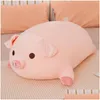 Bambole di peluche 40/50/60 / 80Cm Squish Pig bambola di pezza sdraiata peluche piggy giocattolo animale morbido peluche cuscino cuscino bambini bambino regalo confortante 2 Dhcap